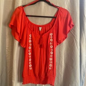 Coral Blouse
